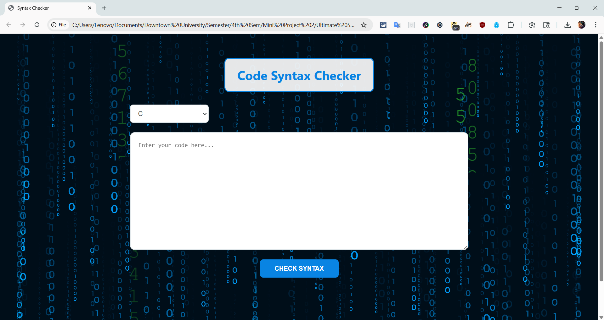 Syntax Checker